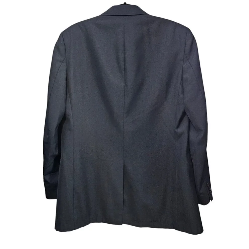 Austin Manor Tailored Single Breasted Notched Collar Midnight Navy Blazer Jacket